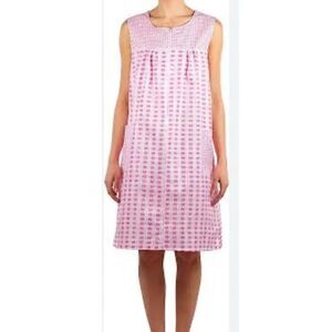 Lati size Xl zip front shift duster seer sucker dress